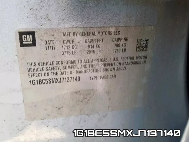 1G1BC5SMXJ7137140 фото 2