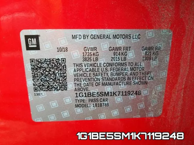 1G1BE5SM1K7119248 фото 2