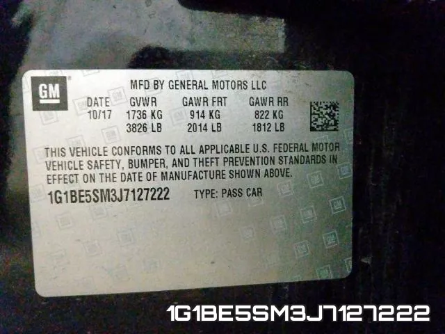 1G1BE5SM3J7127222 фото 2