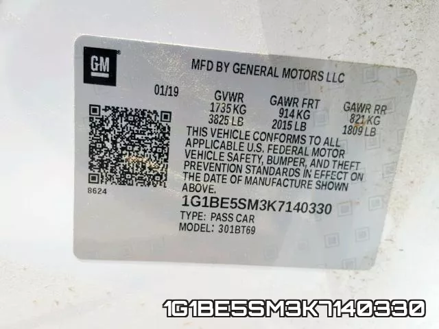 1G1BE5SM3K7140330 фото 2