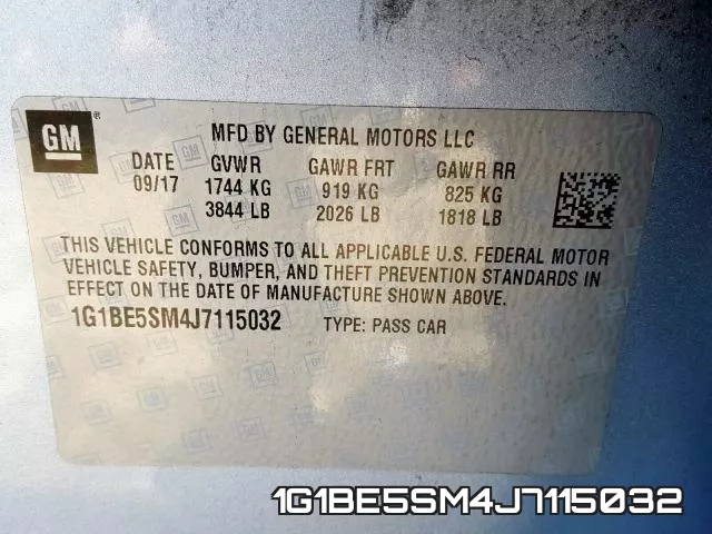1G1BE5SM4J7115032 фото 2