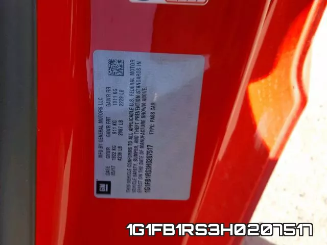 1G1FB1RS3H0207517 фото 2