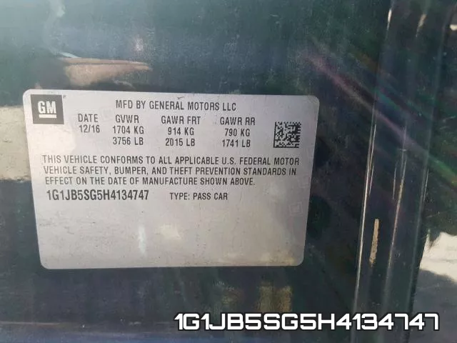 1G1JB5SG5H4134747 фото 2
