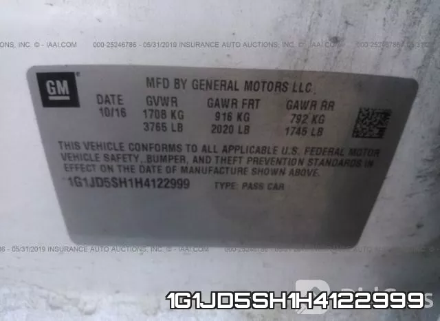 1G1JD5SH1H4122999 фото 10