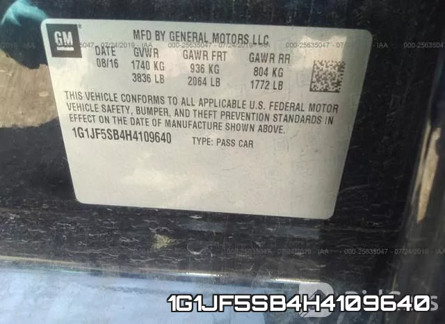 1G1JF5SB4H4109640 фото 10