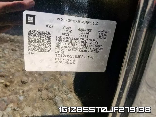 1G1ZB5ST0JF279138 фото 2