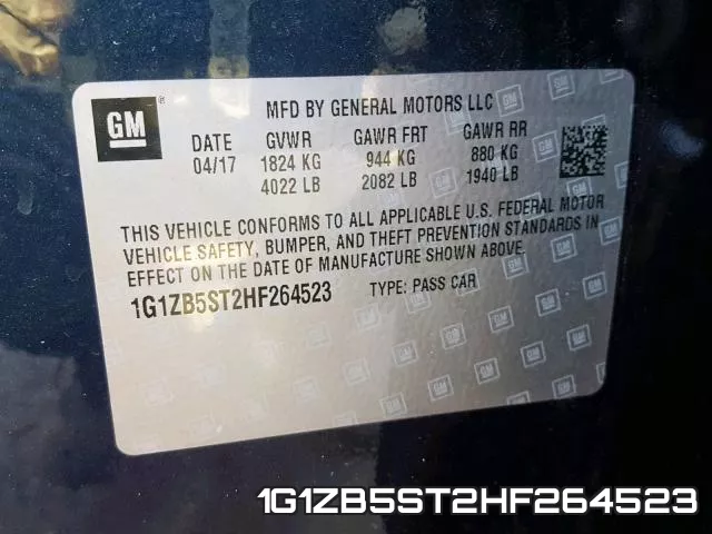 1G1ZB5ST2HF264523 фото 2