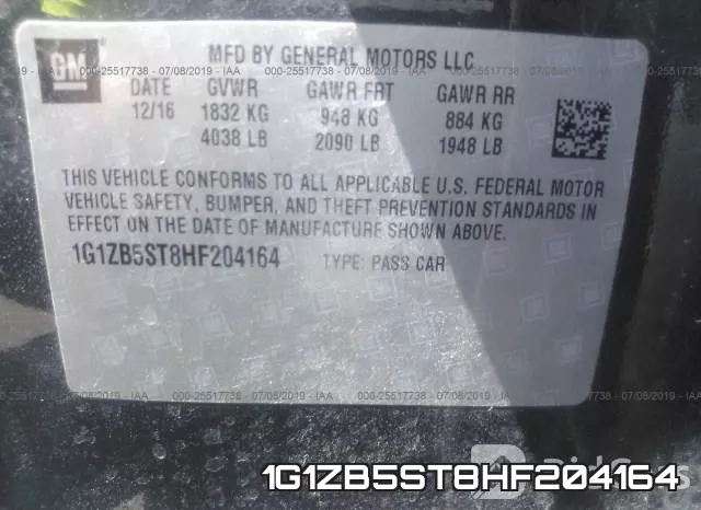 1G1ZB5ST8HF204164 фото 10