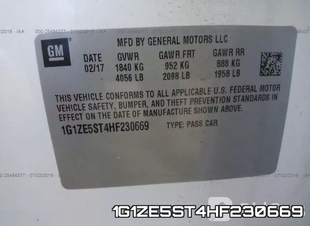 1G1ZE5ST4HF230669 фото 10