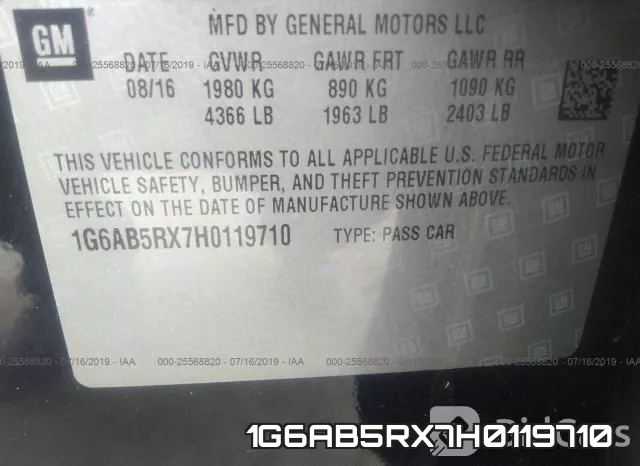1G6AB5RX7H0119710 фото 10