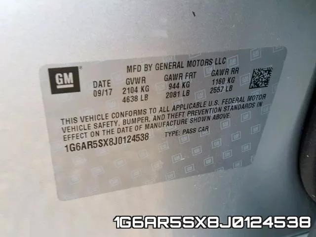 1G6AR5SX8J0124538 фото 2