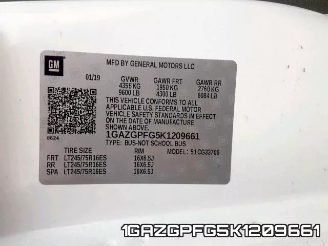 1GAZGPFG5K1209661 фото 2