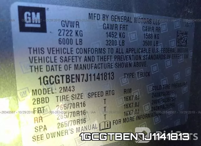 1GCGTBEN7J1141813 фото 10