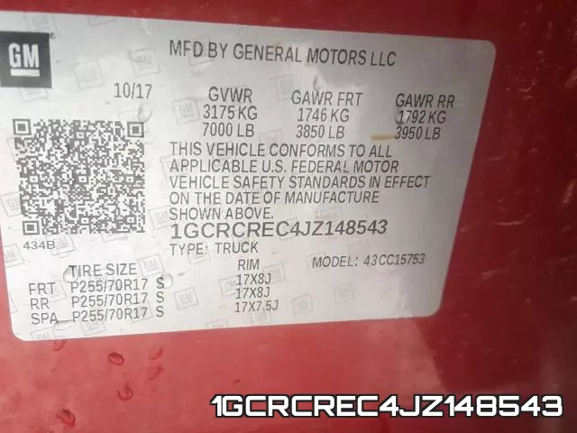 1GCRCREC4JZ148543 фото 2