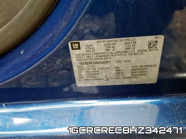 1GCRCREC8HZ342471 фото 2