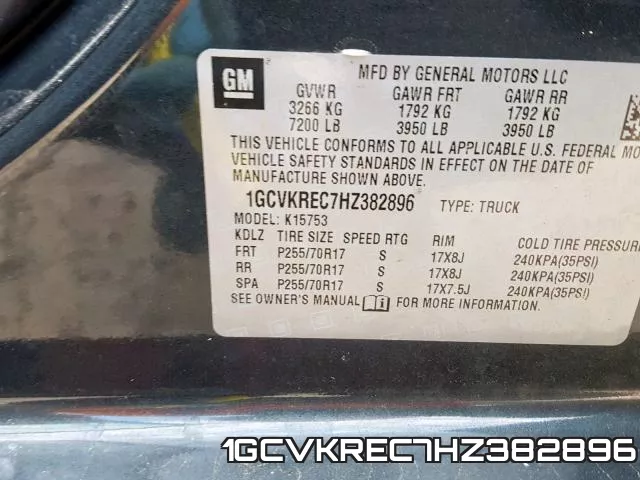 1GCVKREC7HZ382896 фото 2