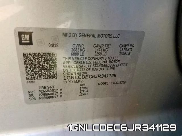 1GNLCDEC6JR341129 фото 2