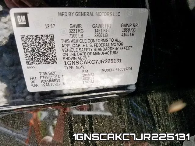 1GNSCAKC7JR225131 фото 2
