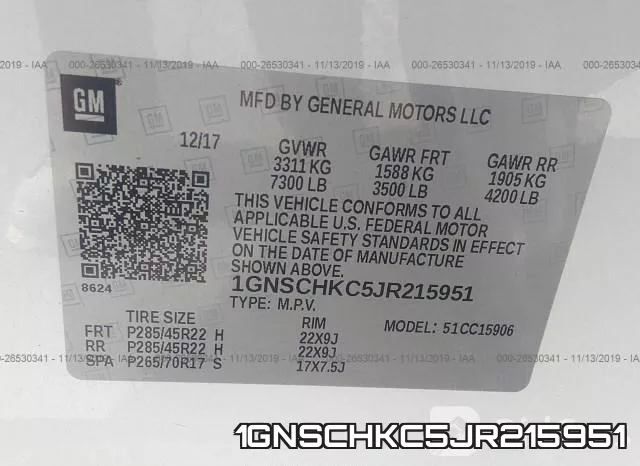 1GNSCHKC5JR215951 фото 10