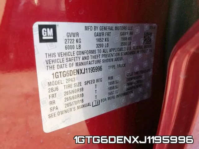 1GTG6DENXJ1195996 фото 2