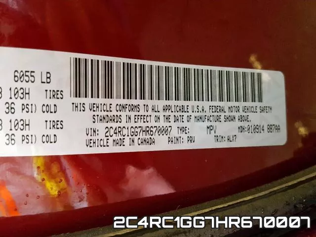 2C4RC1GG7HR670007 фото 2
