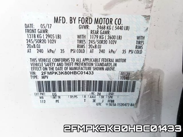 2FMPK3K80HBC01433 фото 2