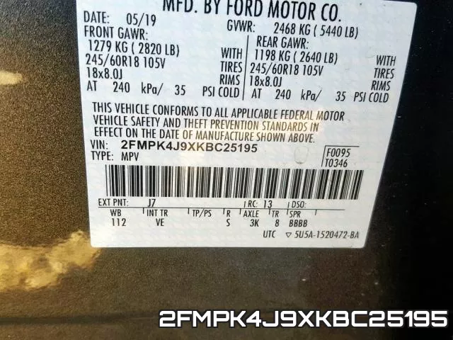 2FMPK4J9XKBC25195 фото 2