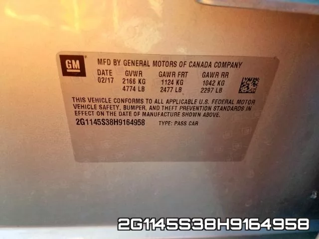 2G1145S38H9164958 фото 2