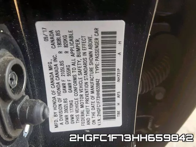 2HGFC1F73HH659842 фото 2