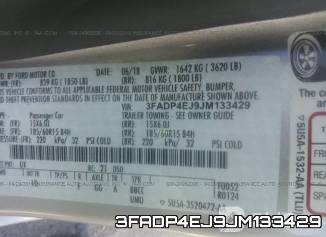 3FADP4EJ9JM133429 фото 8