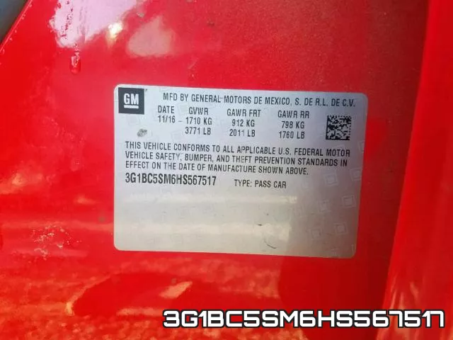 3G1BC5SM6HS567517 фото 2