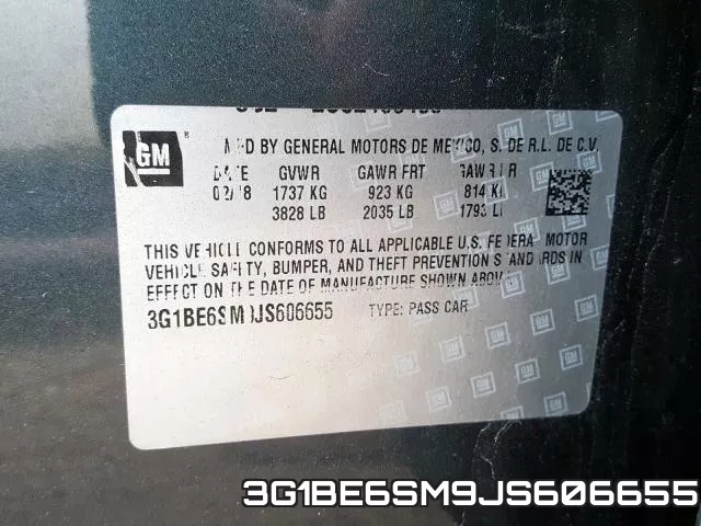 3G1BE6SM9JS606655 фото 2