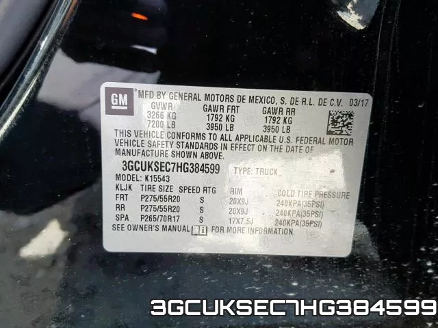 3GCUKSEC7HG384599 фото 2
