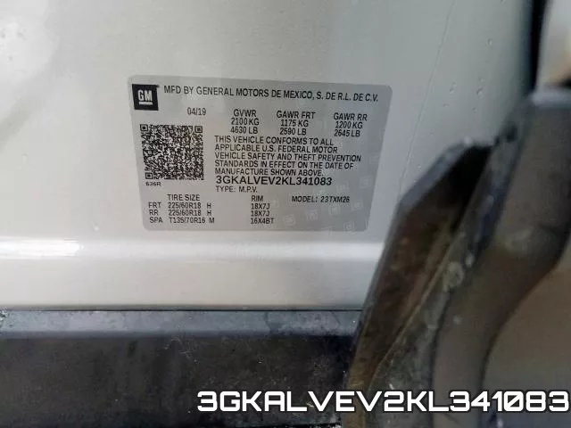 3GKALVEV2KL341083 фото 2