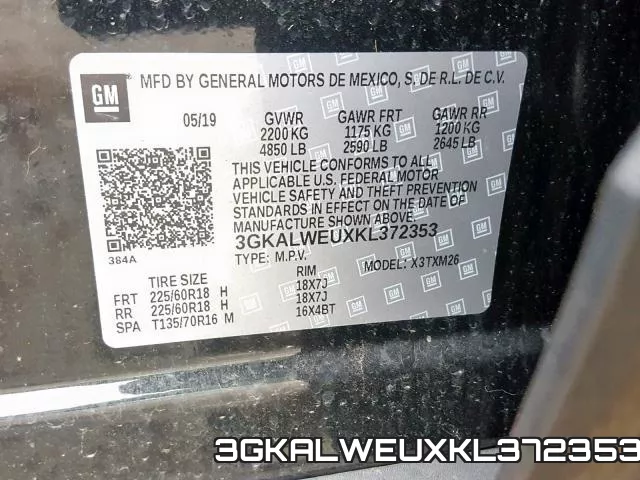 3GKALWEUXKL372353 фото 2