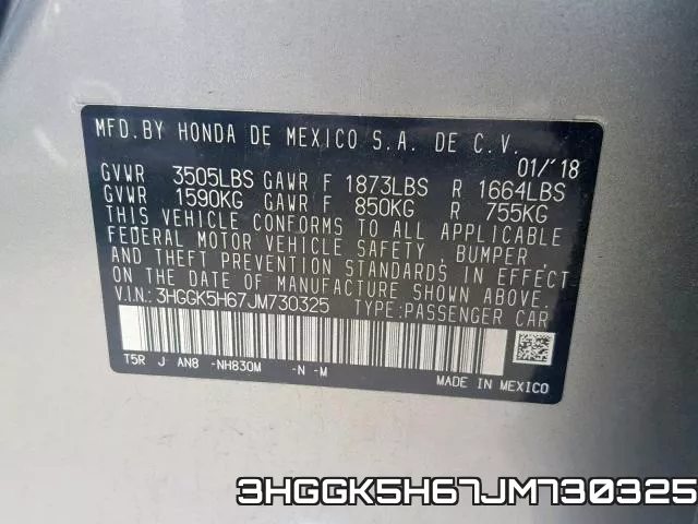 3HGGK5H67JM730325 фото 2