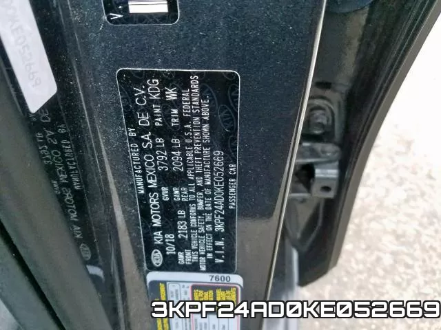 3KPF24AD0KE052669 фото 2