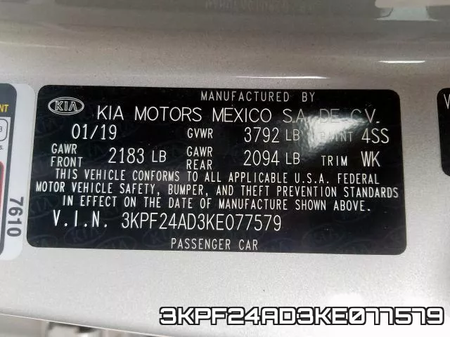 3KPF24AD3KE077579 фото 2