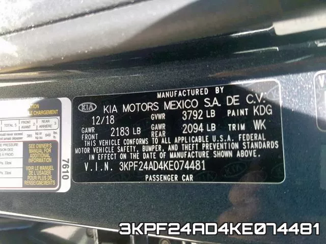 3KPF24AD4KE074481 фото 2