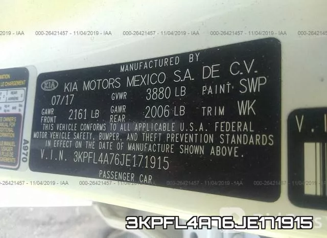 3KPFL4A76JE171915 фото 10