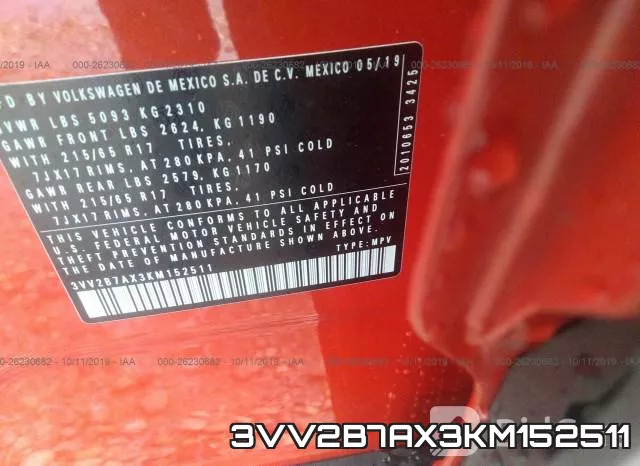 3VV2B7AX3KM152511 фото 10