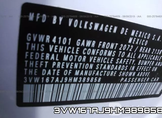 3VW167AJ9HM389858 фото 10