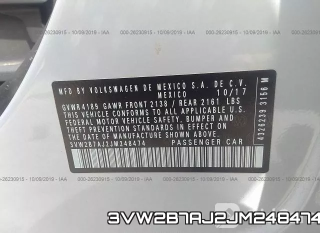 3VW2B7AJ2JM248474 фото 10