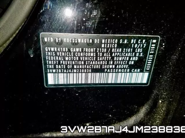 3VW2B7AJ4JM238836 фото 2