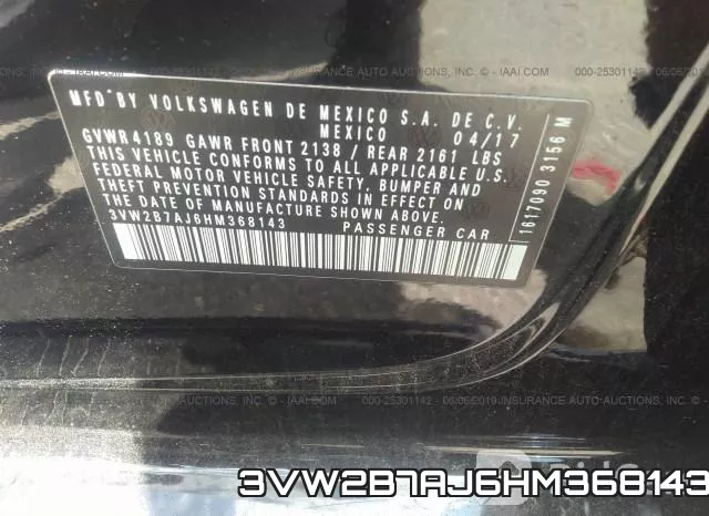 3VW2B7AJ6HM368143 фото 10