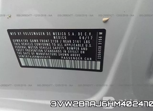 3VW2B7AJ6HM402470 фото 10
