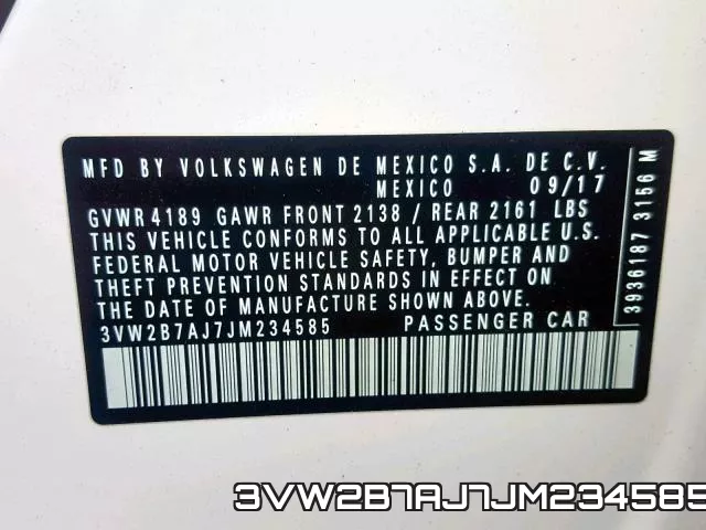 3VW2B7AJ7JM234585 фото 2