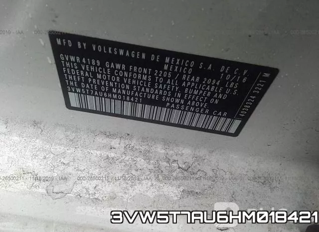 3VW5T7AU6HM018421 фото 10