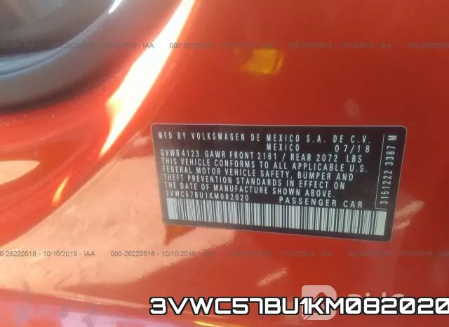 3VWC57BU1KM082020 фото 10