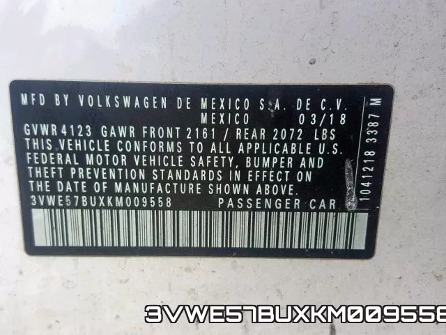 3VWE57BUXKM009558 фото 2